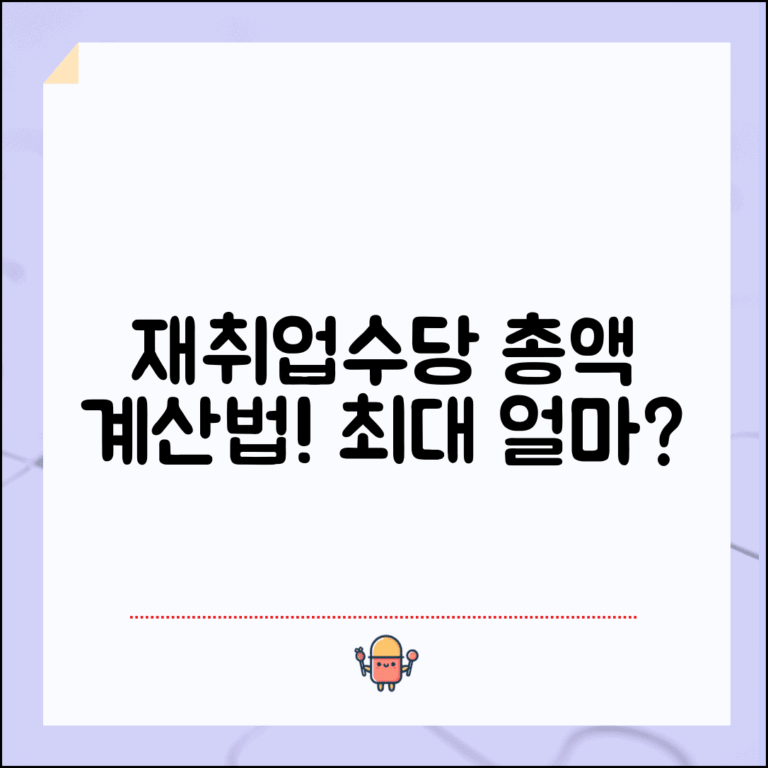 재취업수당 금액 계산 방법 | 조기재취업수당 지급액 산정