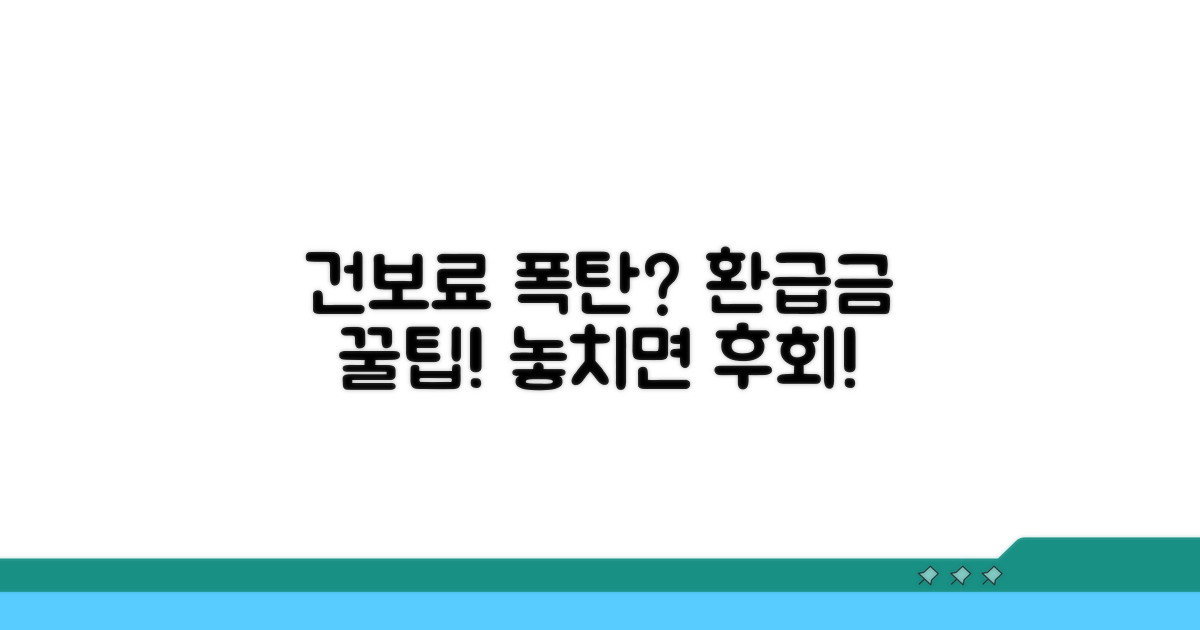 건보료 많이 낸 경우, 환급받는 법