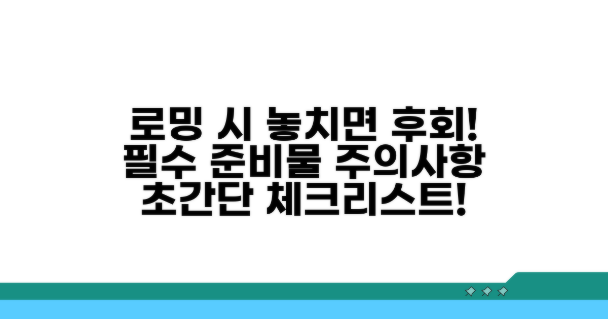 로밍 주의사항과 필수 체크리스트