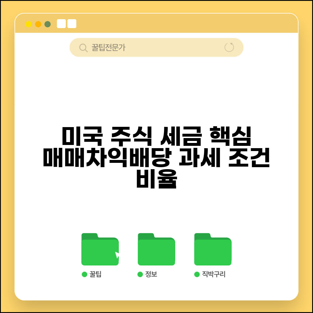 미국주식 세금 기준 이해하기 | 매매차익/배당소득 과세 조건 및 비율
