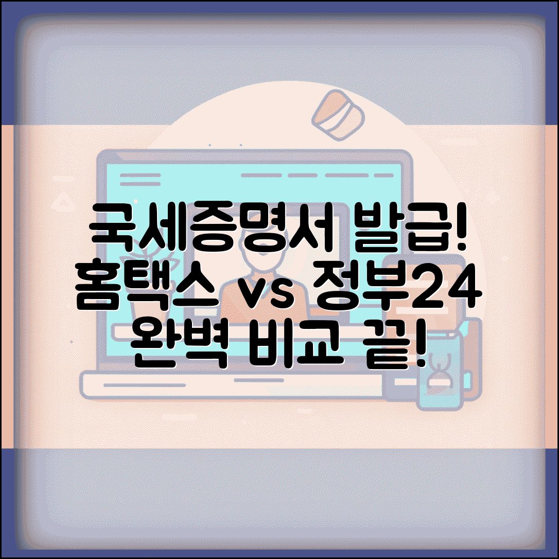 국세 납세증명서 발급 총정리 | 홈택스와 정부24 비교