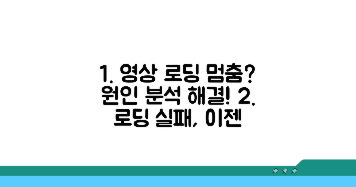 영상 로딩 실패 원인 분석