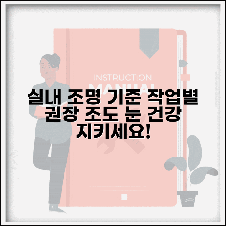 조도 기준표 작업환경 | 실내 조명 적정 조도 기준과 작업별 권장 조도 수준