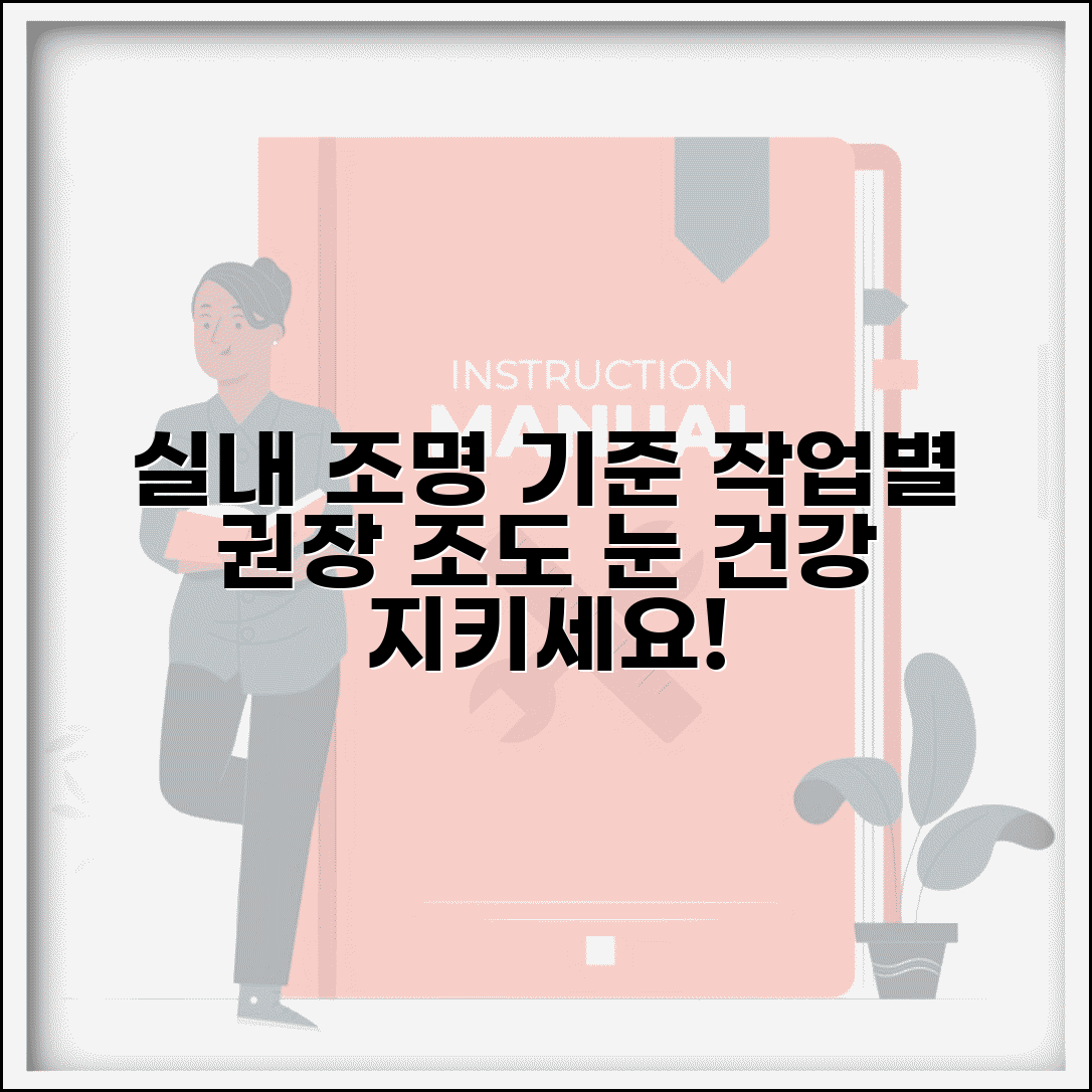 조도 기준표 작업환경 | 실내 조명 적정 조도 기준과 작업별 권장 조도 수준