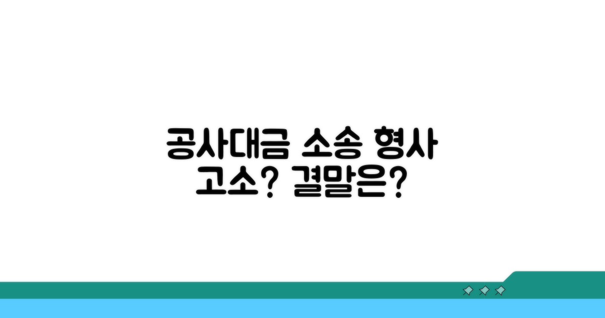 공사대금 소송, 형사 고소 가능성