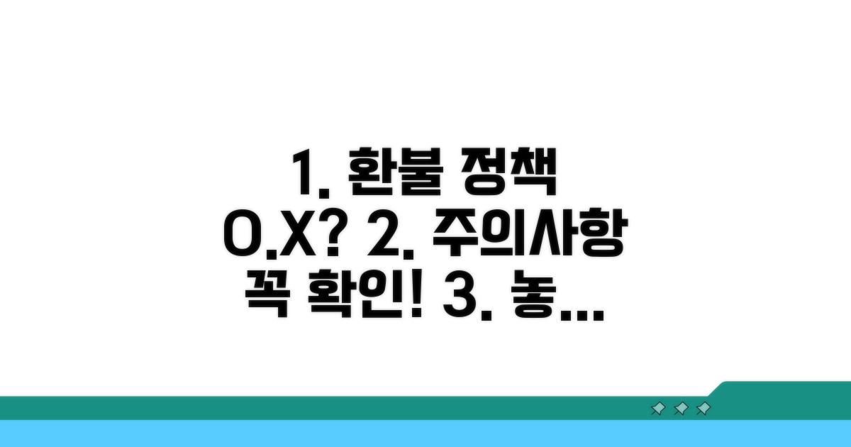 환불 정책과 주의사항 확인