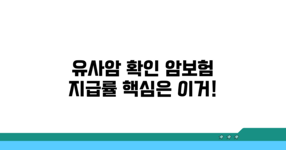 암 진단비 지급률, 핵심은 '유사암