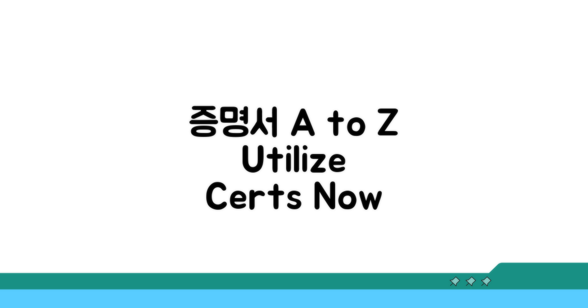 증명서 활용 A to Z