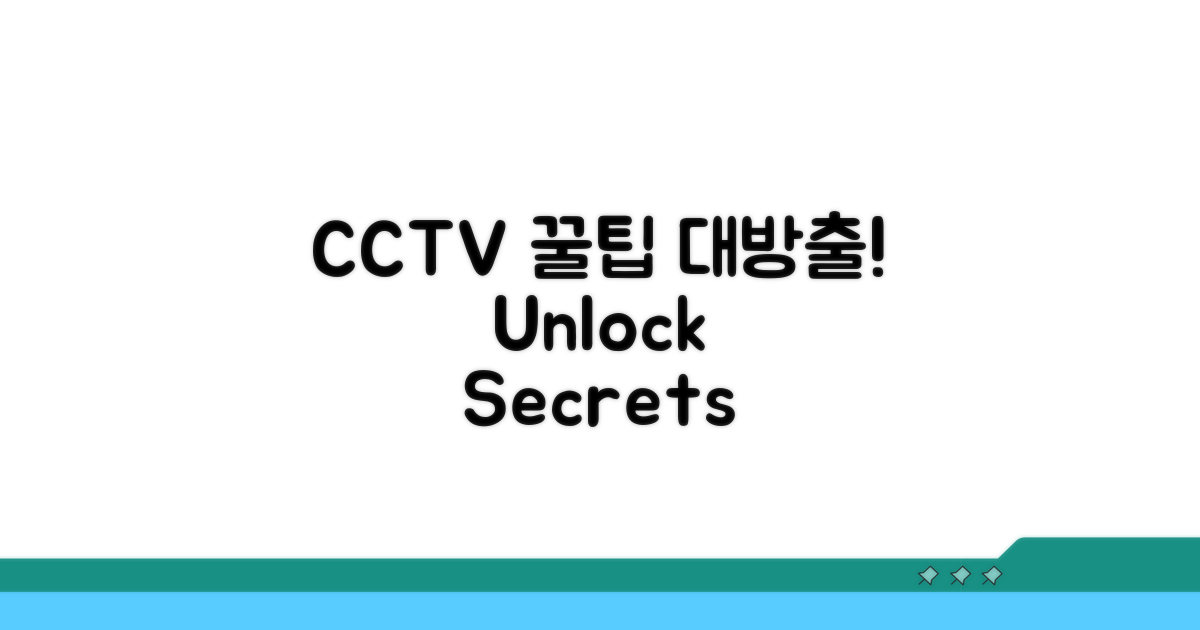 CCTV 영상 활용 꿀팁 대방출