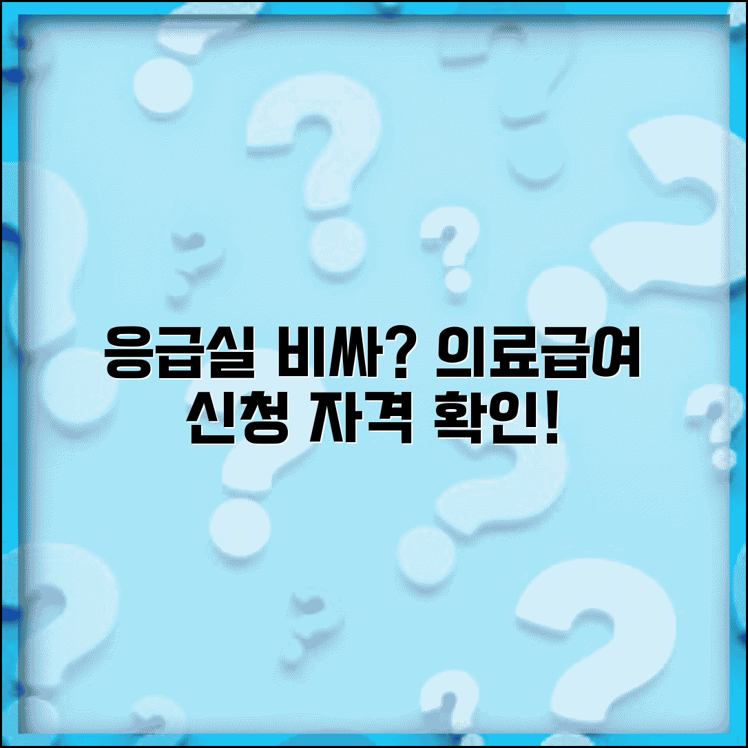 응급실 이용 후 본인부담금 너무 비쌀때 | 의료급여 신청 자격