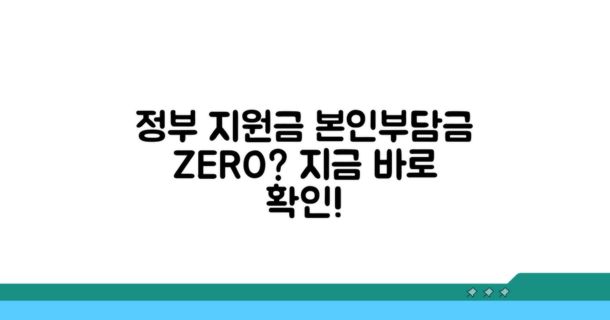 본인부담금 줄이는 정부 지원 확인