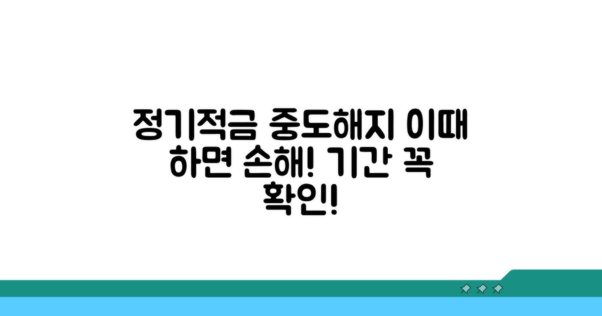정기적금 중도해지 제한 기간