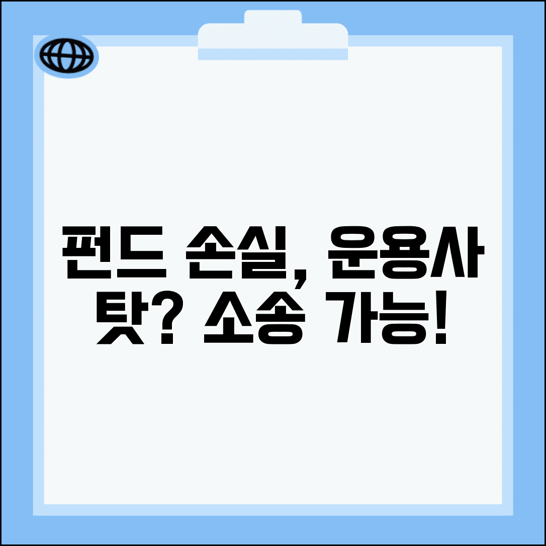 펀드 손실 난 게 운용사 잘못인 것 같은데 소송 가능한가요 | 펀드 손실 | 운용 과실 | 투자 책임