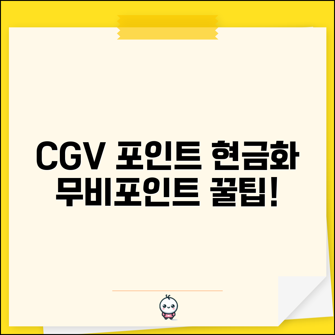 CGV 무비포인트 현금화 | CGV 영화관 무비포인트 현금 전환 방법