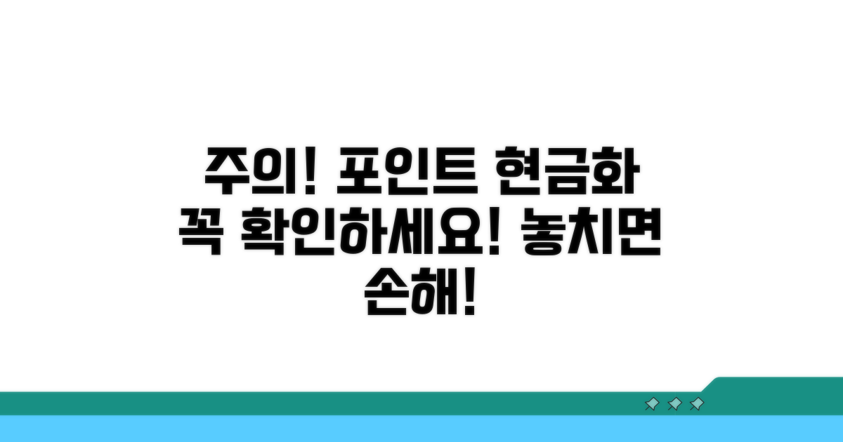 주의사항! 포인트 현금화 시 꼭 확인