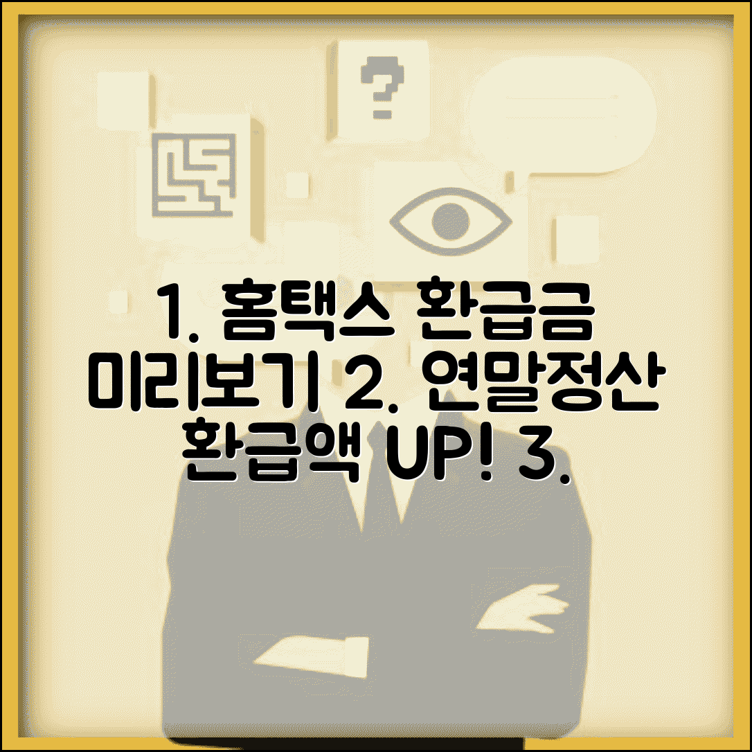 국세청홈택스 연말정산 환급금 예상액 | 홈택스 환급금 미리 계산