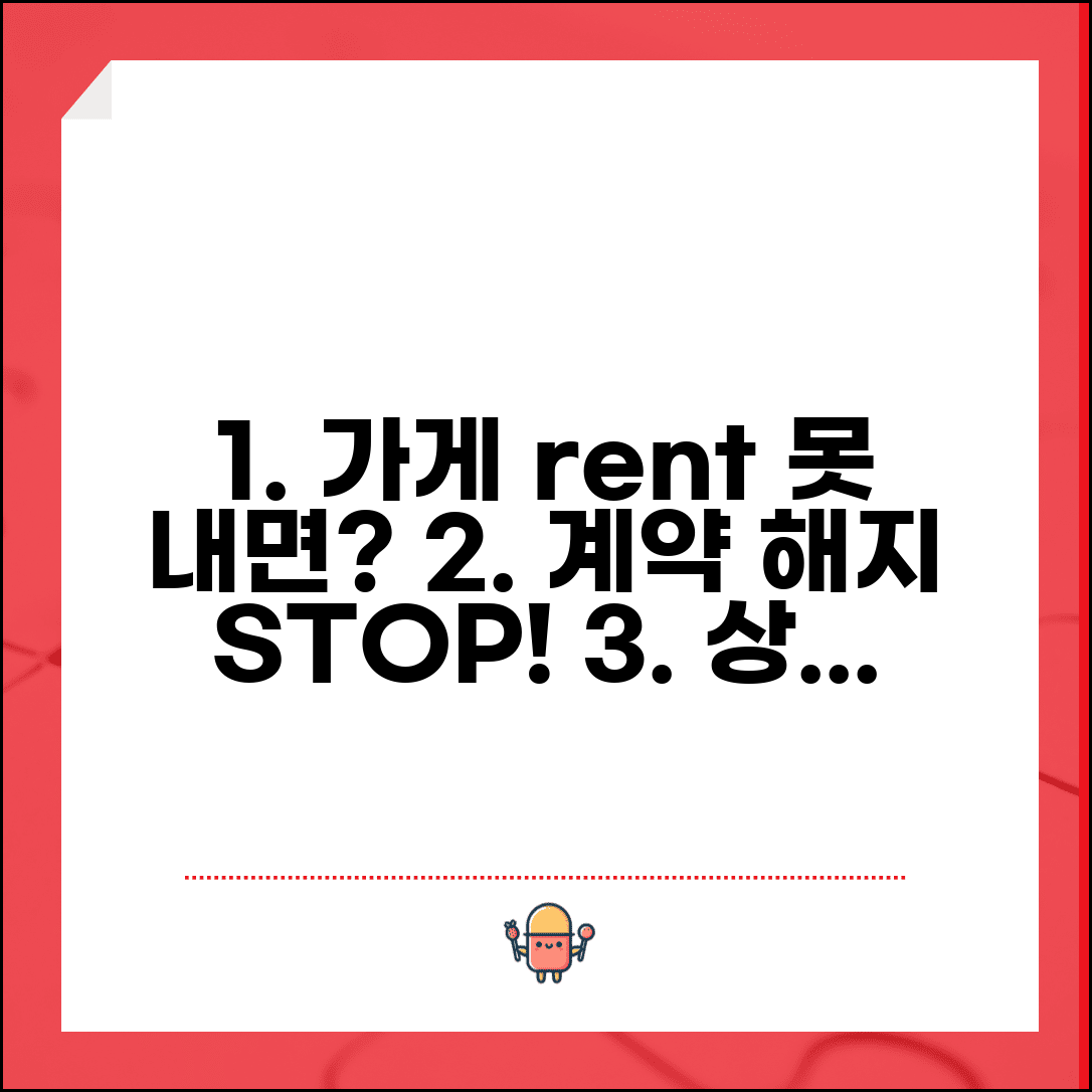 가게 임대료 못내서 계약해지될때 | 상가법 최우선변제권 활용