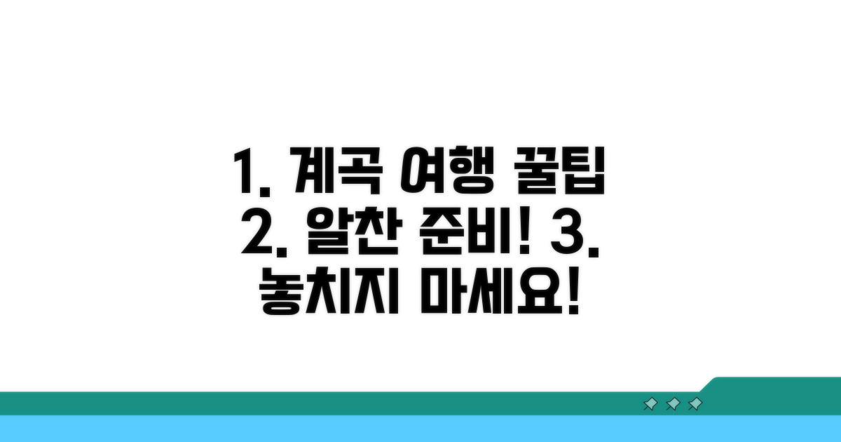 알찬 계곡 여행 꿀팁 모음