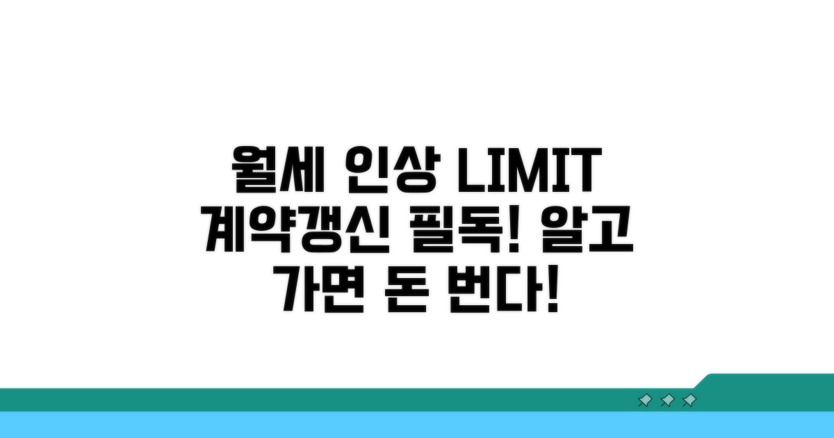 계약갱신 시 월세 인상률 제한 조건