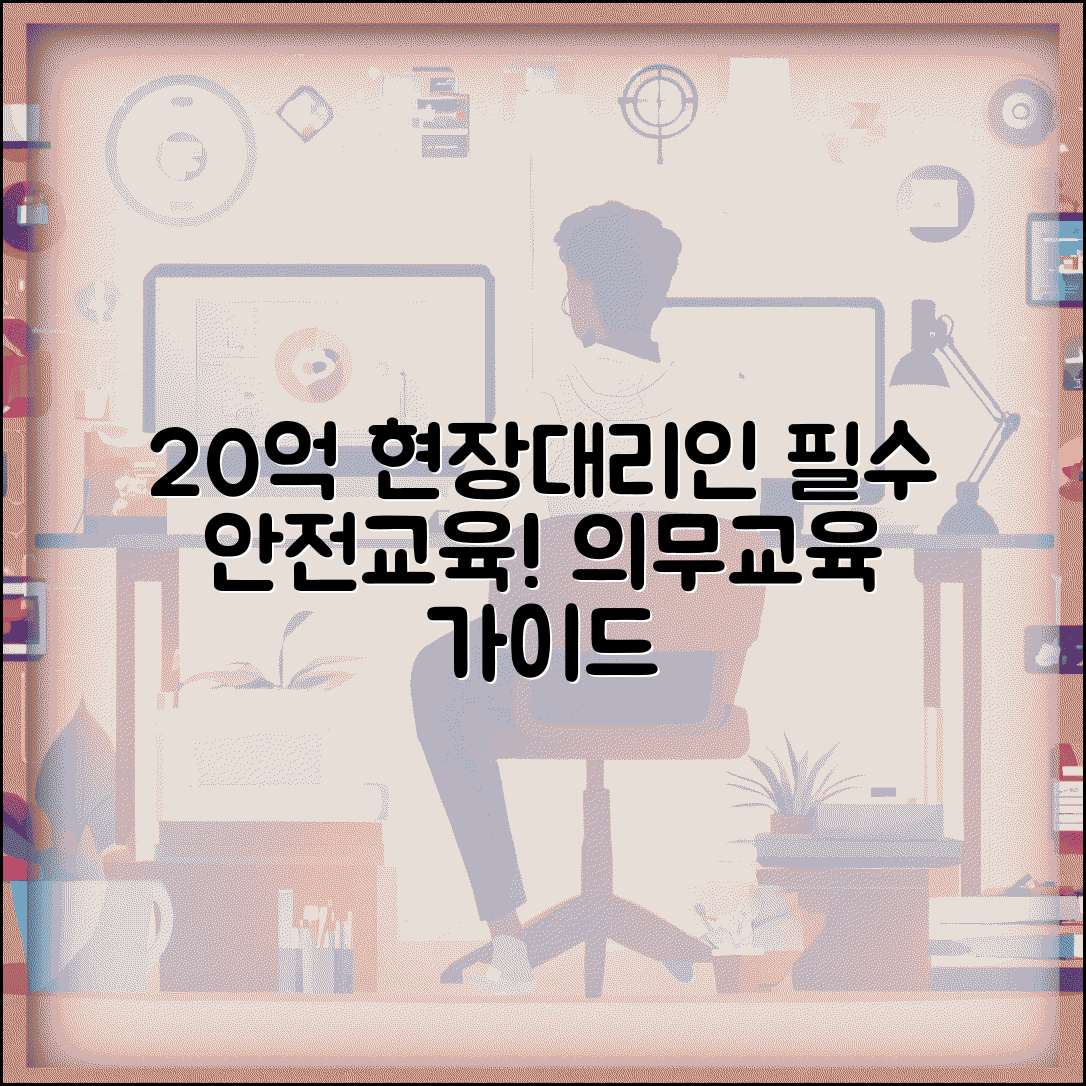 20억이상 현장대리인 안전교육 | 법정 의무교육 이수 가이드