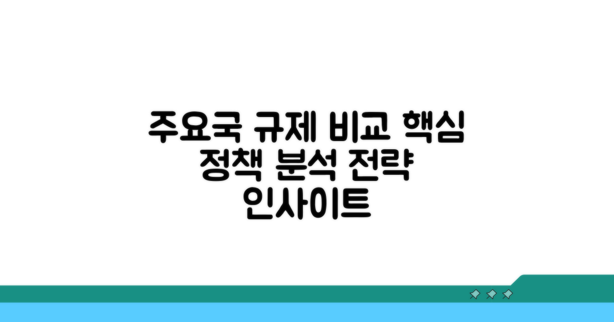 주요 국가별 규제 정책 비교