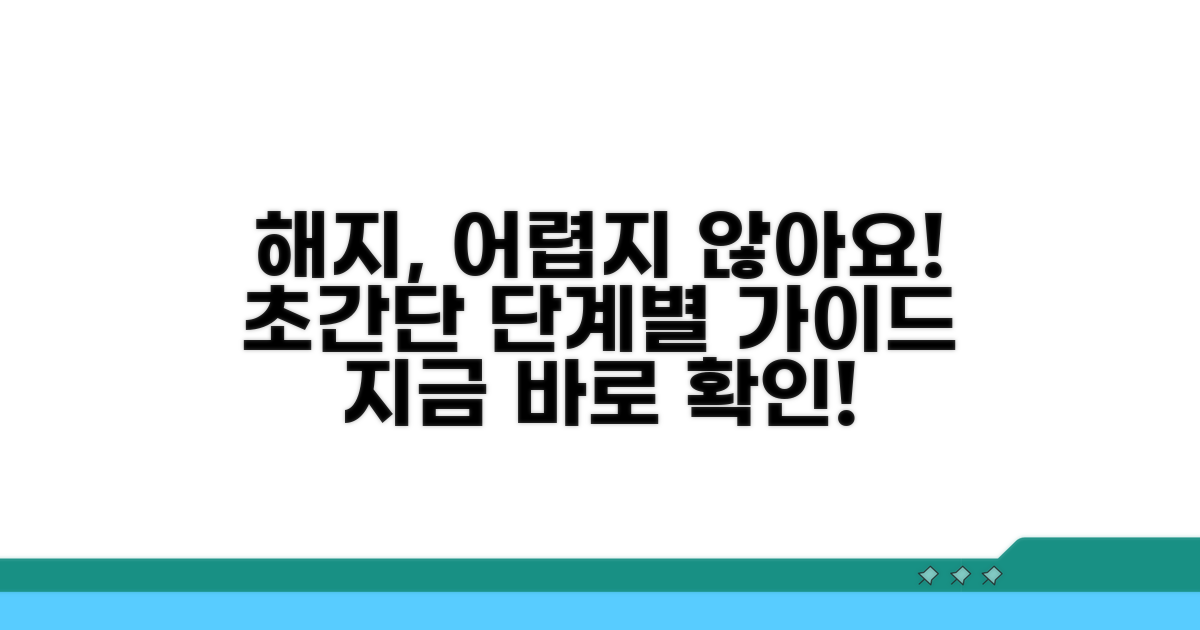 해지 방법, 단계별 완벽 정리