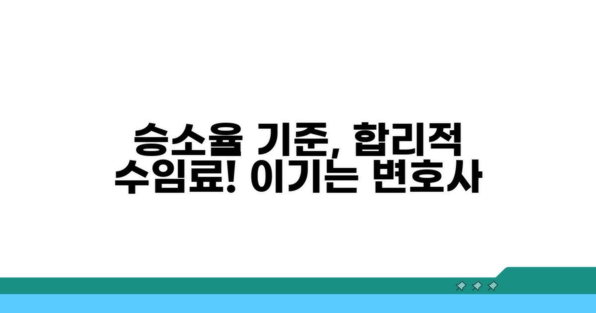 승소율 따른 수임료 책정 기준