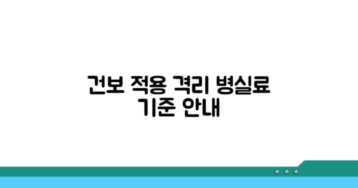 격리 병실료 건보 적용 기준 안내