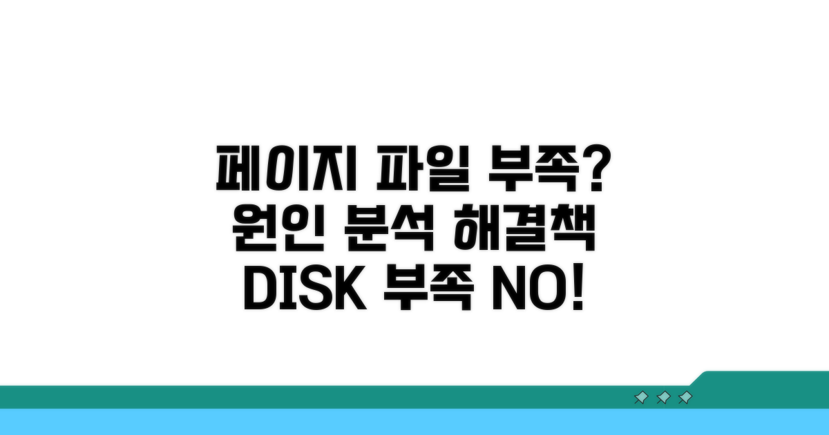 페이지 파일 부족 오류 원인 분석