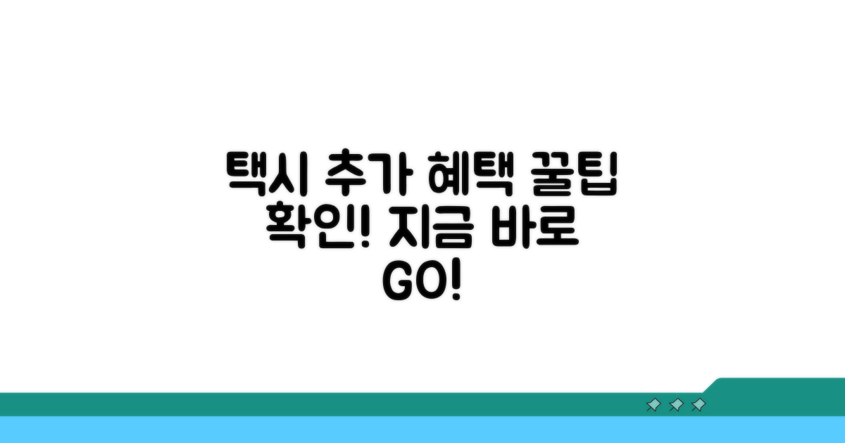택시 이용 시 추가 혜택 확인