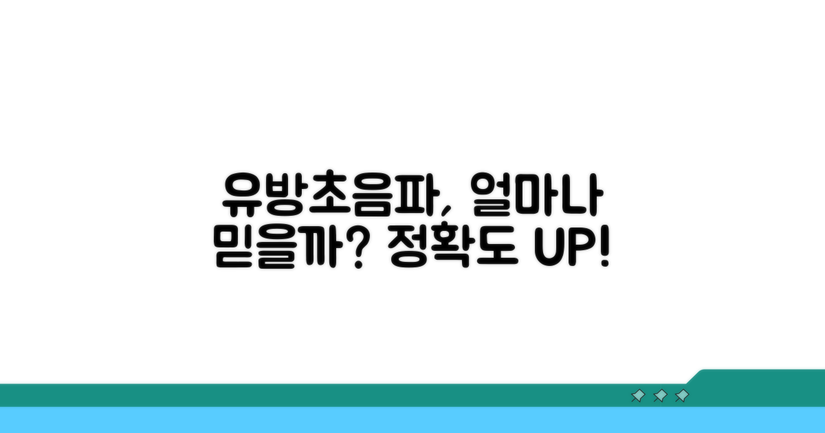 유방초음파, 정확도 얼마나 믿을까?