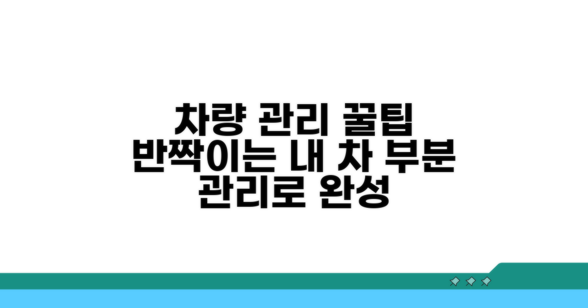 부분 관리로 차를 빛나게