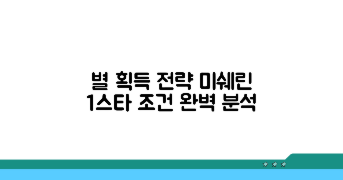 미쉐린 1스타 레스토랑 조건 완벽 분석