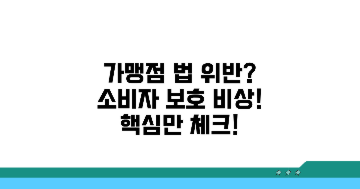 가맹점 의무 위반 시 소비자보호법