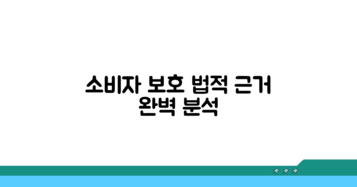 소비자보호 법적 근거 상세 분석