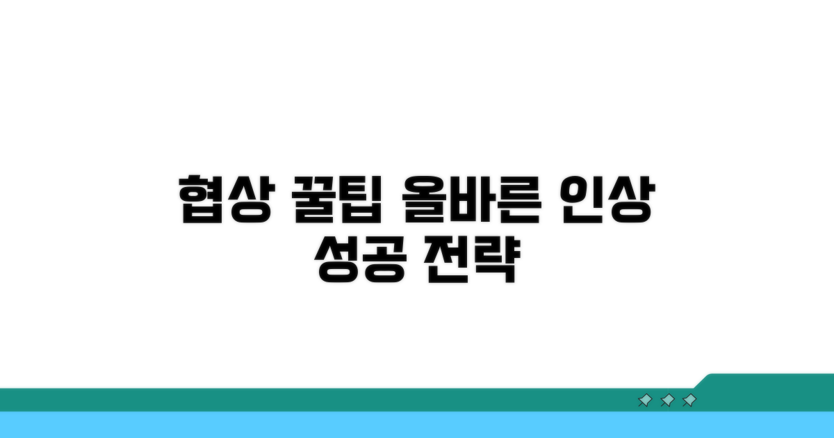 합리적 인상 협상 노하우