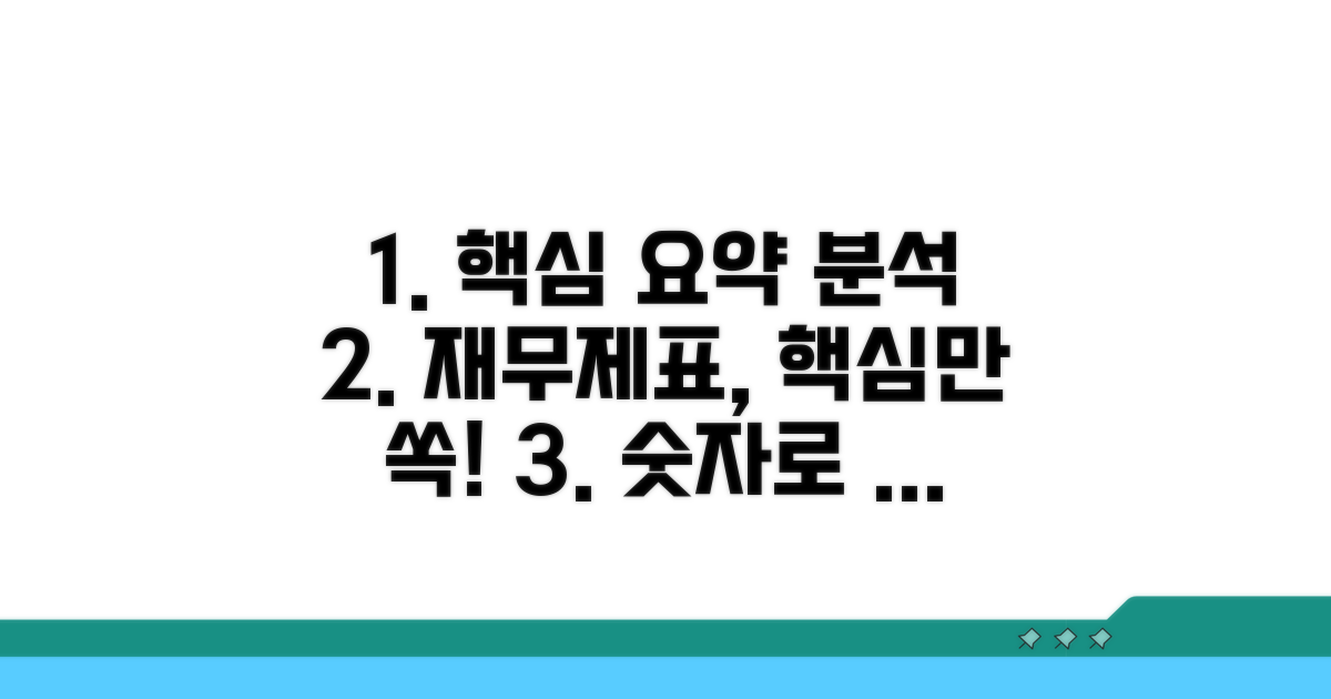 재무제표 영향 요약 및 분석