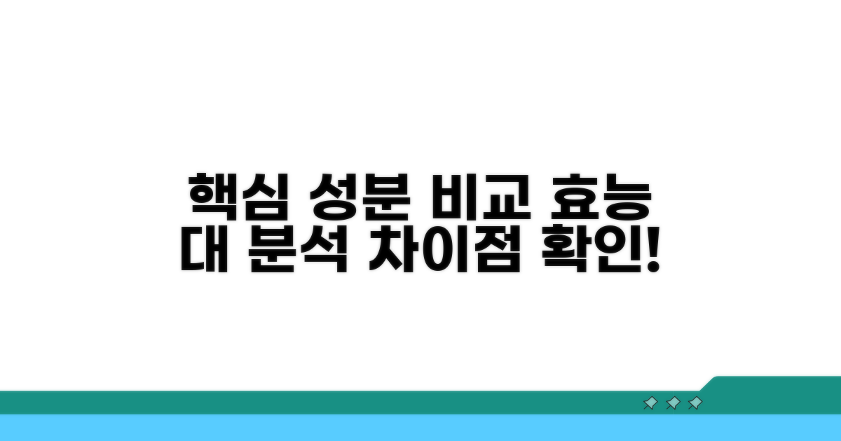 핵심 성분 비교: 효능 차이 분석