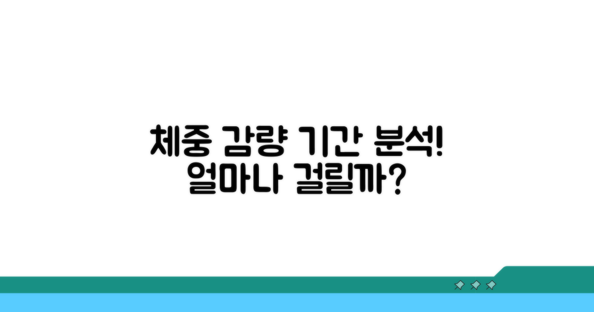 체중 감량 기간 상세 분석