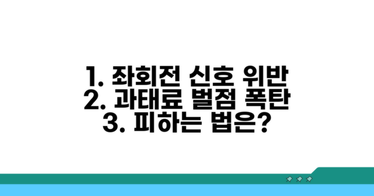 좌회전 신호위반 과태료 및 벌점