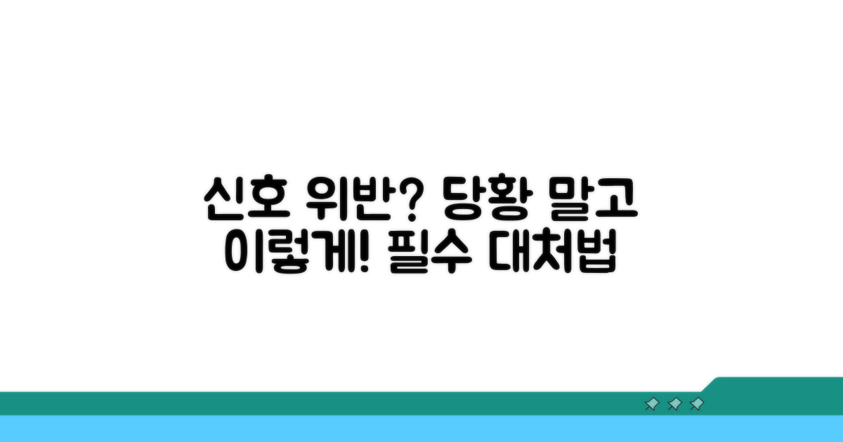 신호위반 시 대처 방법 완벽 정리