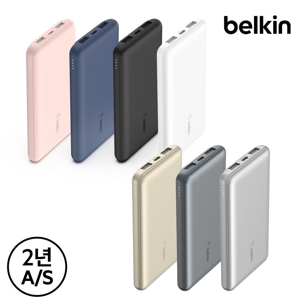 벨킨 10000mAh 3포트 15W PD 고속 충전 보조배터리 BPB011bt 아이폰17 16 15 14 13 12 갤럭시 S26 S25 기내반입 글로벌 안전인증 상세 이미지 1