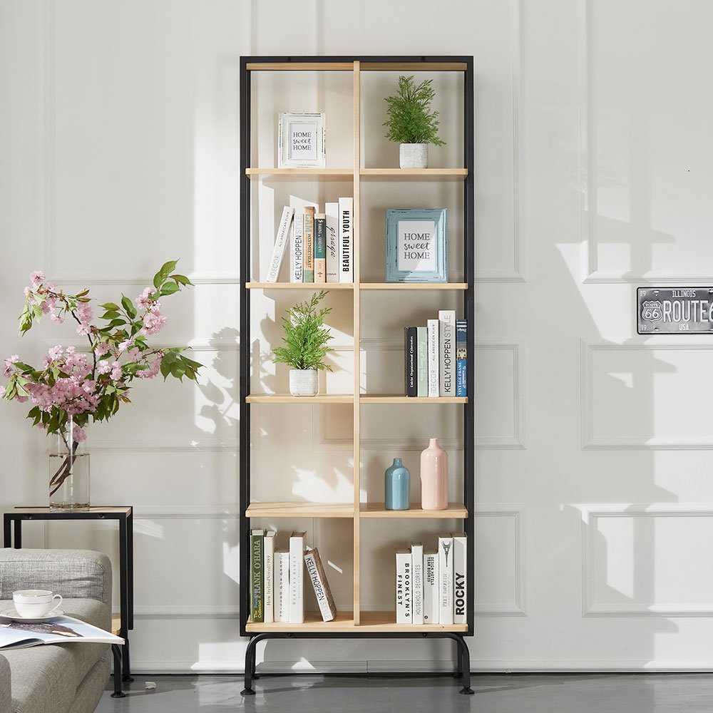 살롱 스틸 프레임 책장 선반 책꽂이 5단 1100 상세 이미지 2