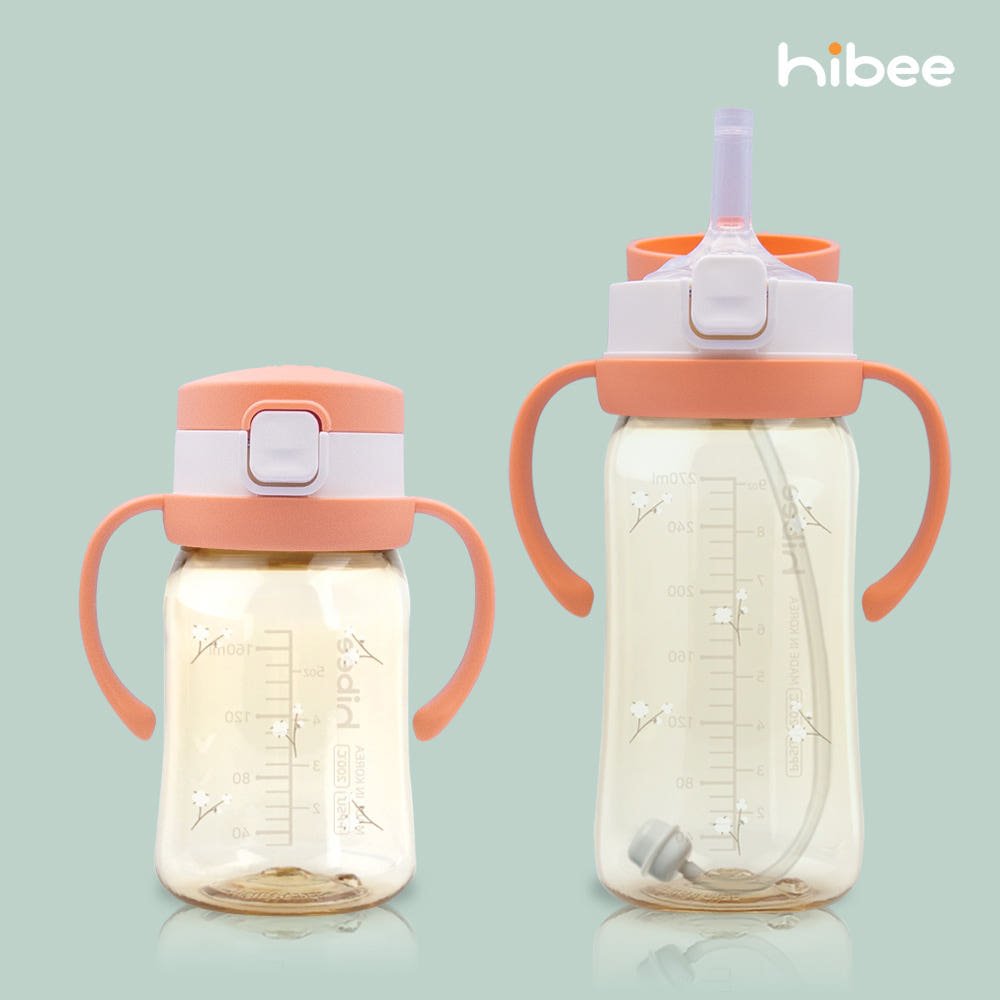 하이비 PPSU 에잇벤트 원터치 빨대컵 아기 어린이집 빨대2종 포함 170ml+270ml 상세 이미지 2