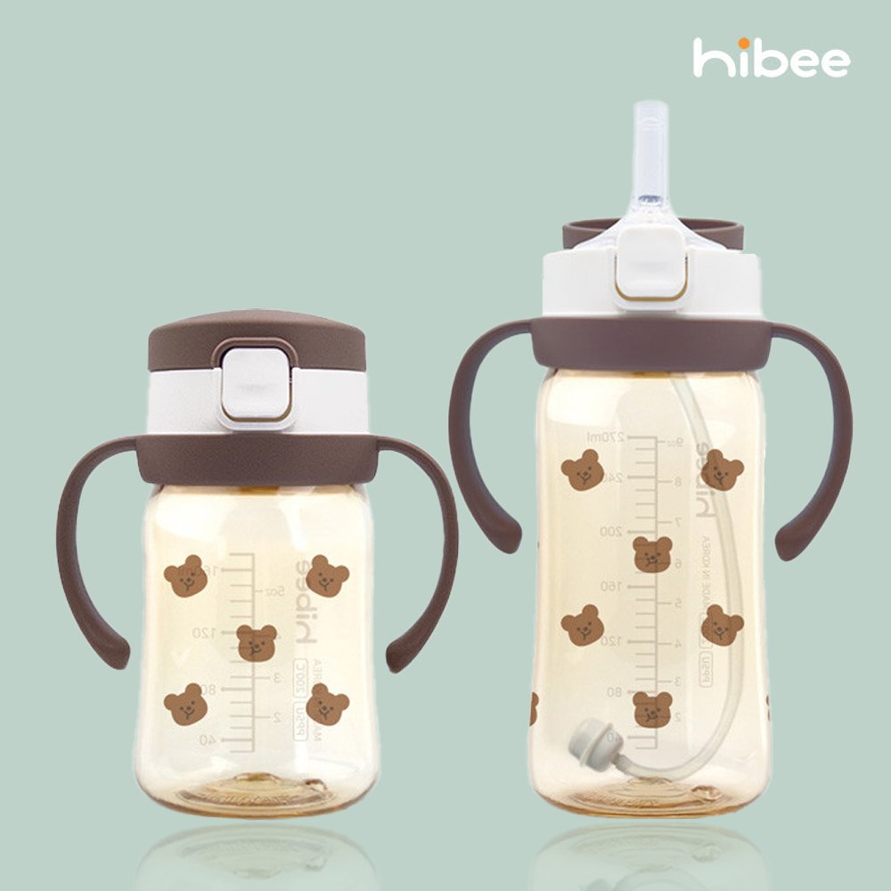 하이비 PPSU 에잇벤트 원터치 빨대컵 아기 어린이집 빨대2종 포함 170ml+270ml 상세 이미지 2