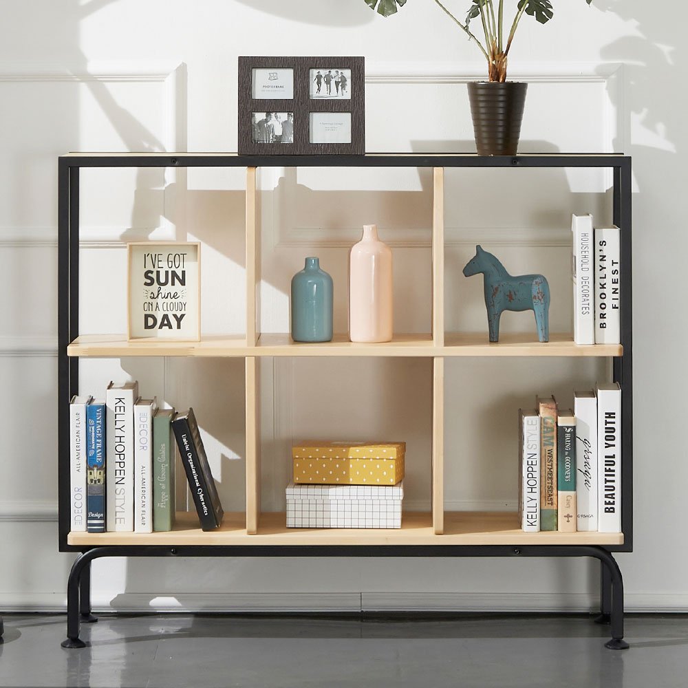 살롱 스틸 프레임 책장 선반 책꽂이 5단 1100 상세 이미지 1