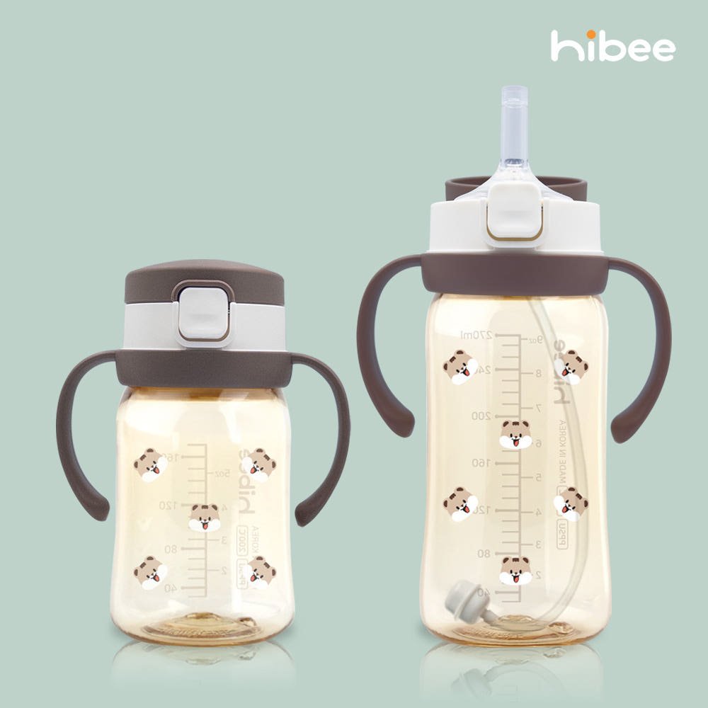 하이비 PPSU 에잇벤트 원터치 빨대컵 아기 어린이집 빨대2종 포함 170ml+270ml 상세 이미지 1