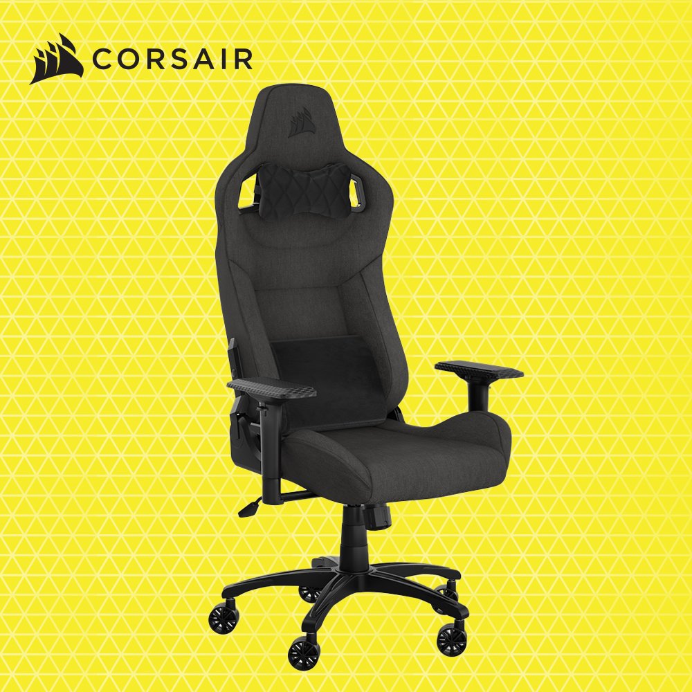 커세어 NEW T3 러시 패브릭 게이밍 의자 블랙 상세 이미지 1