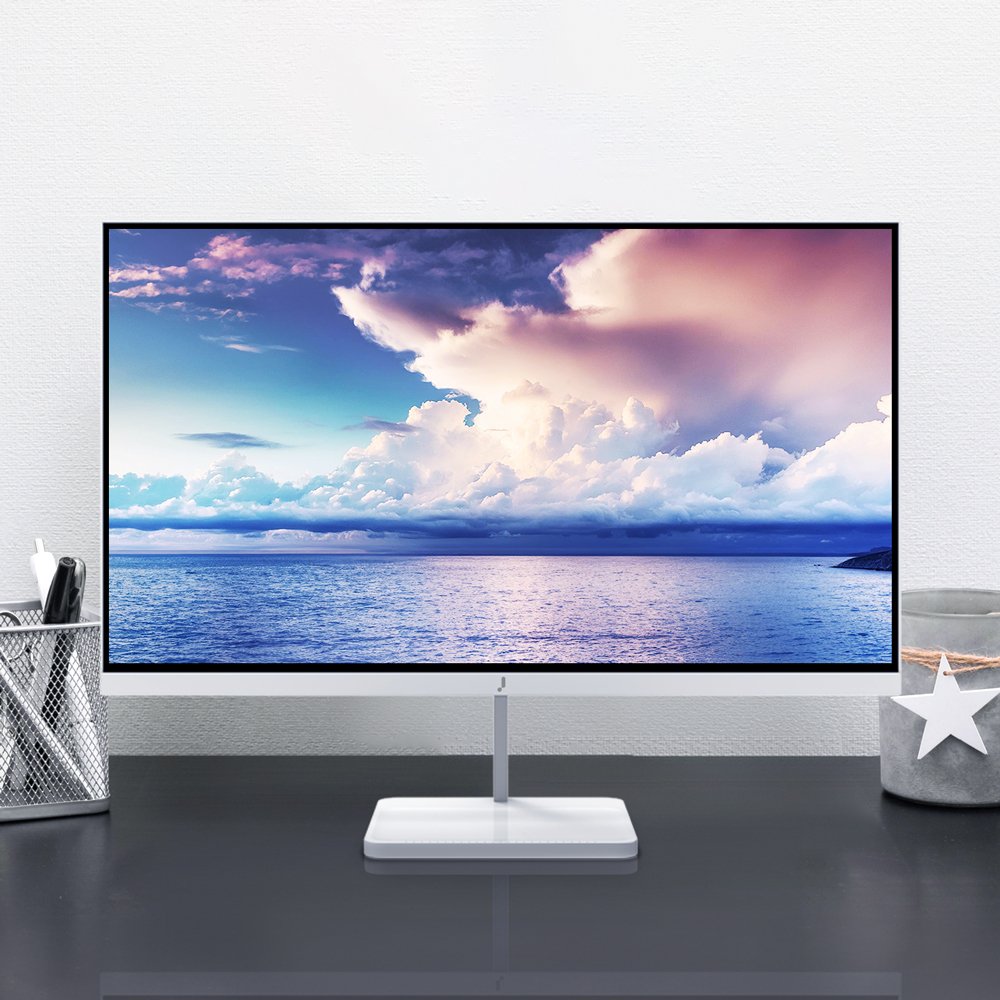 주연테크 V24FX-W FHD 100Hz 컴퓨터 모니터 화이트 59~61cm(24인치), 무결점 상세 이미지 1