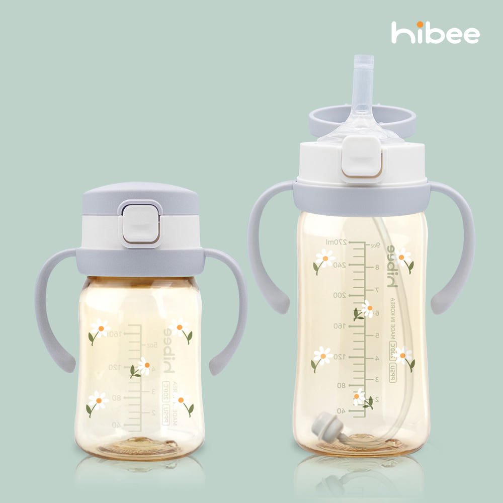 하이비 PPSU 에잇벤트 원터치 빨대컵 아기 어린이집 빨대2종 포함 170ml+270ml 상세 이미지 1